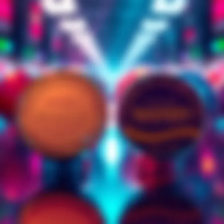 A side-by-side display of purchased and earned badges highlighting their differences.