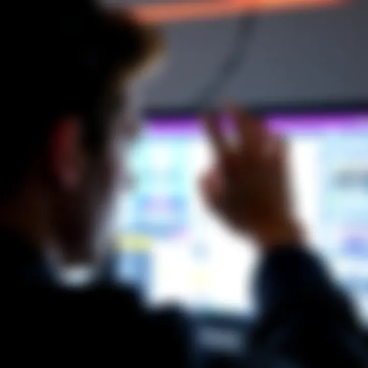 A person looking at their profile with a worried expression, showing a computer screen displaying a badge that is not visible on their profile.