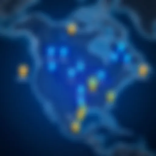 A web app badge map displaying blue-highlighted completed badges and grey unvisited locations for better trip planning