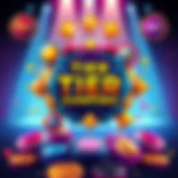 An illustration showing colorful badges and parcels to represent tier jumping concepts for beginners.