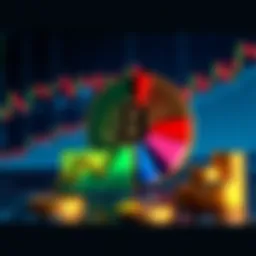 Balancing Bitcoin and Traditional Investments A visual representation of Bitcoin alongside stocks and bonds, showing different investment allocations in a pie chart format.