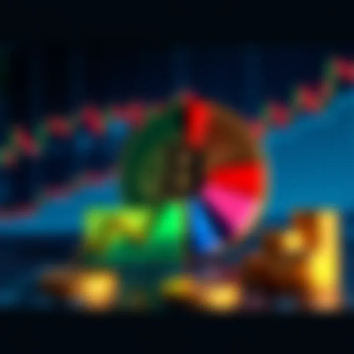 Balancing Bitcoin and Traditional Investments A visual representation of Bitcoin alongside stocks and bonds, showing different investment allocations in a pie chart format.