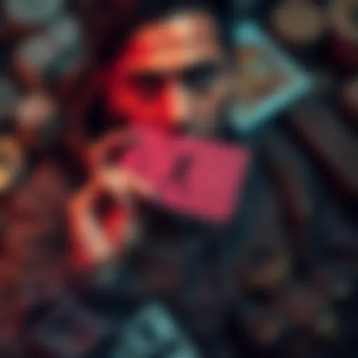 A person holding a Ballet crypto card with a puzzled expression, surrounded by their late brother's belongings