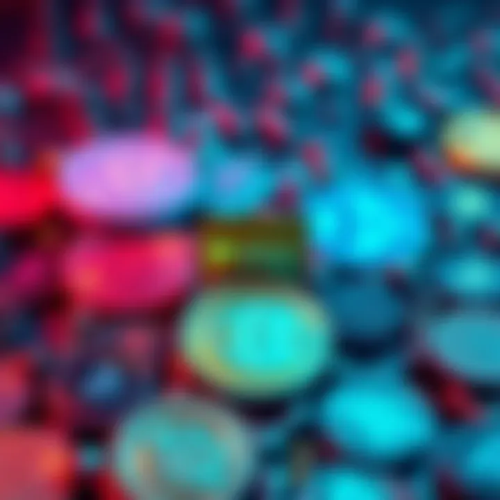 Logos of JPMorgan, PNC Bank, and Coinbase surrounded by cryptocurrency symbols