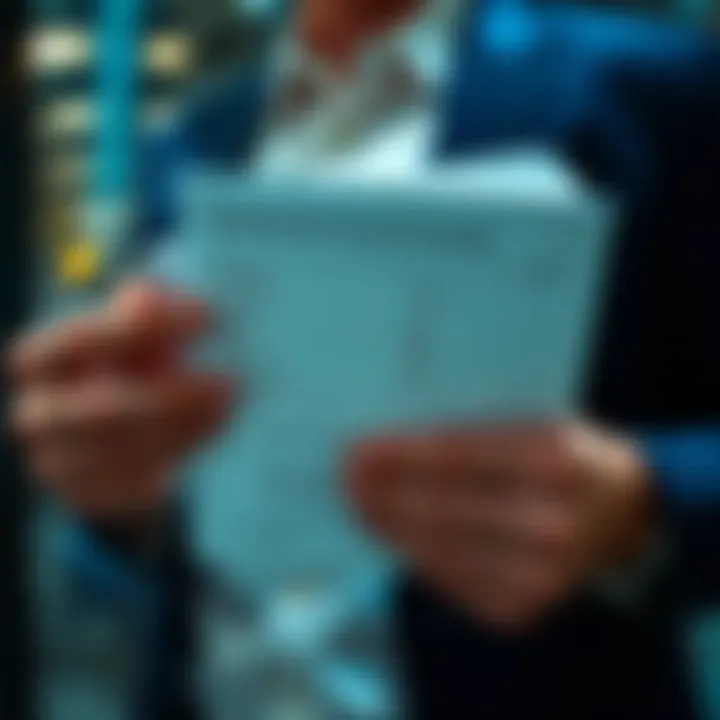 A person is holding important bank documents related to obtaining a new account number in the UK.