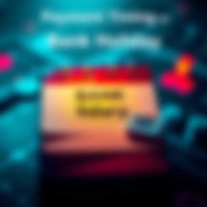 A calendar marked with a bank holiday and a paycheck symbol