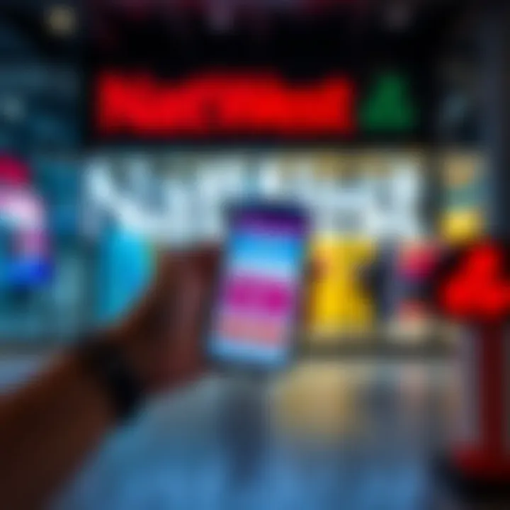 A person holds a smartphone displaying the Revolut app while pondering a bank switch, with NatWest logo in the background
