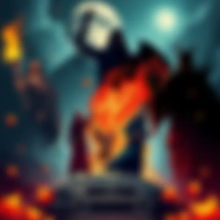 Battle of Beliefs in BSV A spiritual conflict illustration showing supporters of BSV on one side holding symbols of faith, while opponents shadowed with dark imagery on the other side, representing the clash of beliefs.