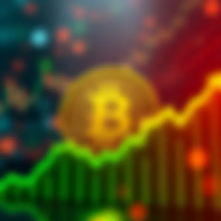 Bitcoin Cash logo with an upward trend graph showing growth in the crypto market