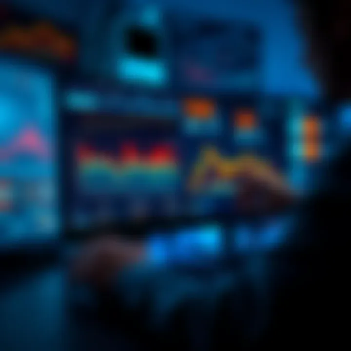 A person checking the performance metrics of a BCH node on a computer screen with graphs and statistics