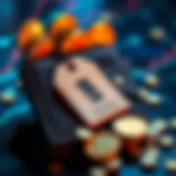 Graphic of a digital wallet with coins and a tag showing free transaction fees, representing Beans on the Stellar network.