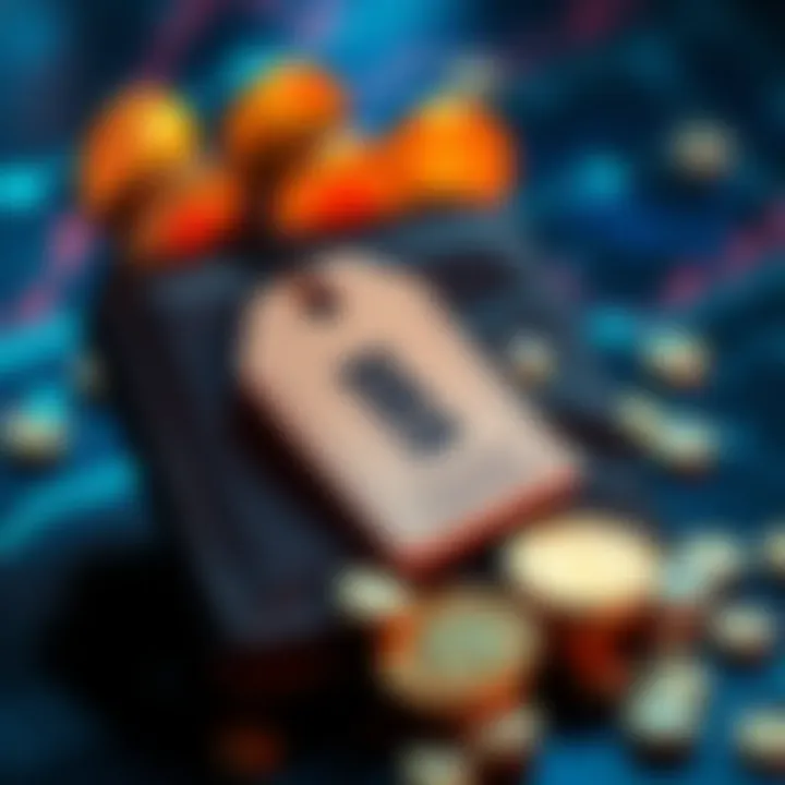 Graphic of a digital wallet with coins and a tag showing free transaction fees, representing Beans on the Stellar network.