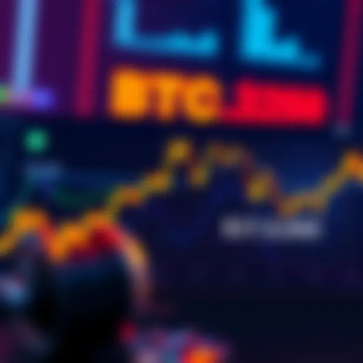 Graph showing a bearish trend in Bitcoin prices with a target of $37,000.