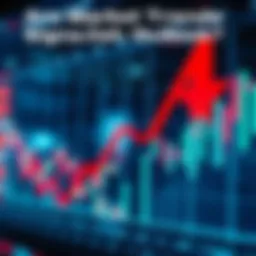 Bearish Market Trends A stock chart showing a downward trend with a red arrow indicating decline