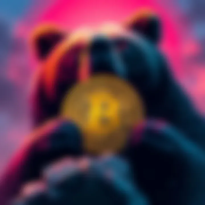 A bear looks prepared to climb toward a $60K Bitcoin mark, symbolizing market pressure as traders react to futures data.