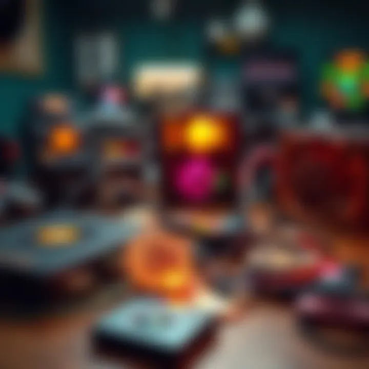 A collection of Bitcoin mining hardware and accessories on a table, illustrating options for beginners.