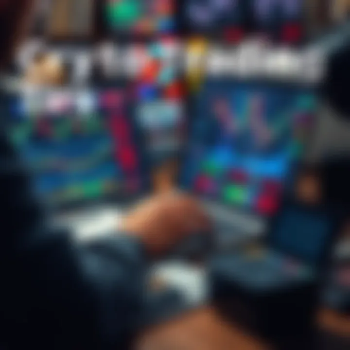 A person studying cryptocurrency charts and graphs on a laptop, with notes and a calculator nearby, representing crypto trading for beginners.