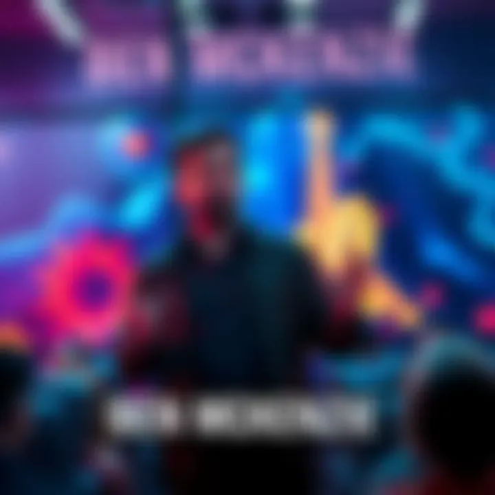 Ben McKenzie presenting a trailer for his film about the crypto industry, showcasing dramatic visuals and themes related to cryptocurrency