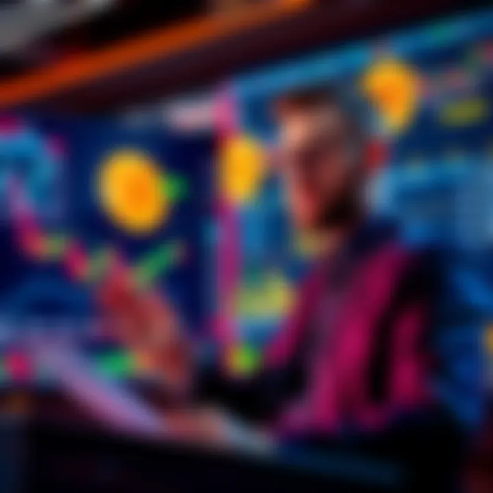 Ben analyzing Bitcoin charts with graphs showing price fluctuations