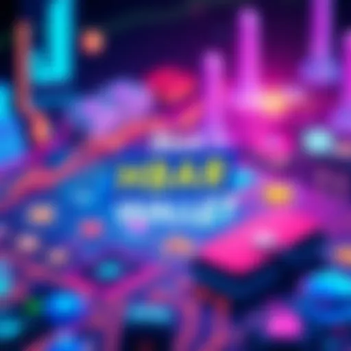 A colorful graphic showing various wallet options for HBAR with icons representing security and usability