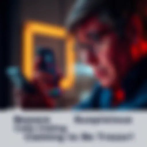 A concerned person looking at their phone, receiving a suspicious call claiming to be Trezor.