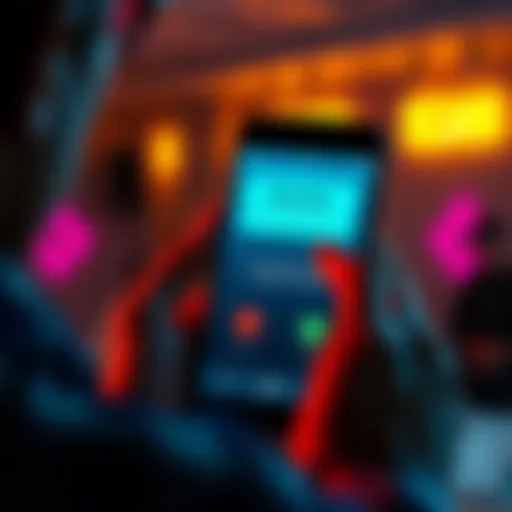A phone displaying a scam call from the Binance Fraud Department, with a concerned person looking at it