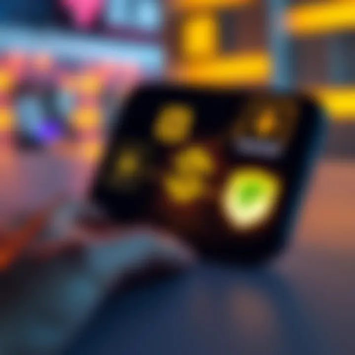 Binance app privacy concerns A smartphone displaying the Binance app with tracking icons from Chinese companies like ByteDance and Tencent, symbolizing privacy risks