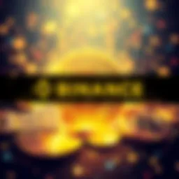 Binance logo with a background of Bitcoin symbols and a graphic showing $250 million investment