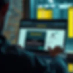 A person showing a laptop screen with a Binance interface and a message about a bug report, looking frustrated.