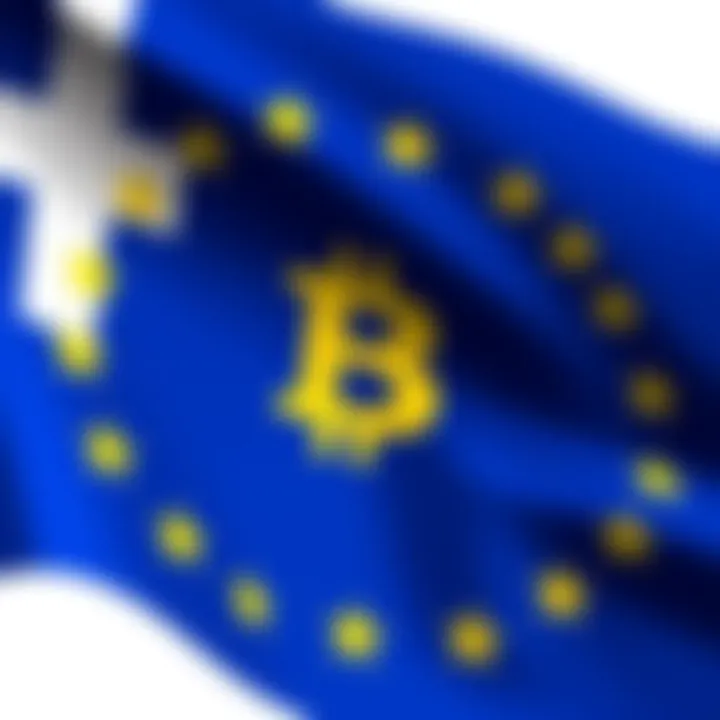 Binance logo displayed alongside the European Union flag, symbolizing potential service restrictions after Greece denies its license