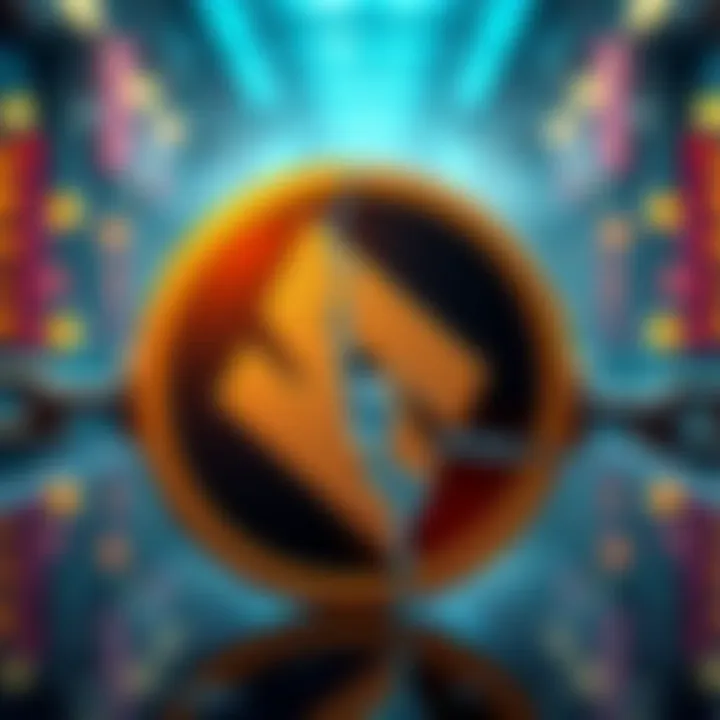 A Binance logo with a broken chain symbolizing the potential shutdown of the exchange and its impact on the crypto market