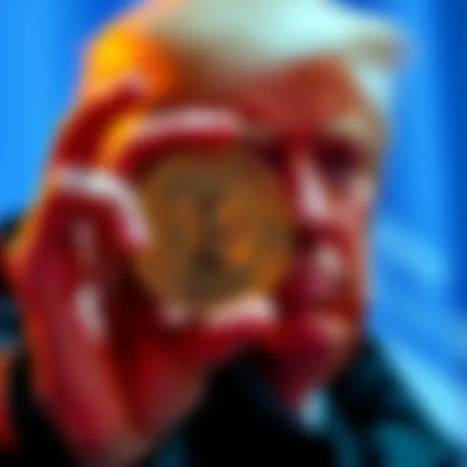 Binance's founder holding a digital coin representing Trump's stablecoin after a recent pardon