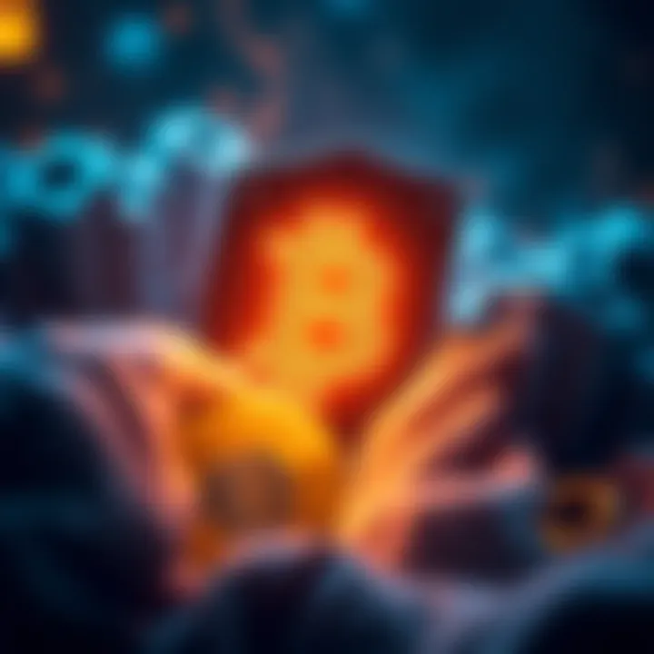 Graphic showing cryptocurrency security features with BIP322 Proof of Reserves and WIF firmware elements