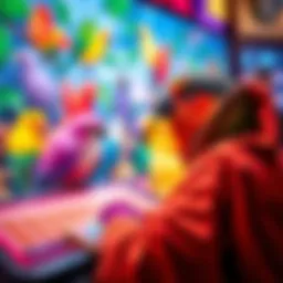 A player focuses on guessing different types of birds in a colorful game interface