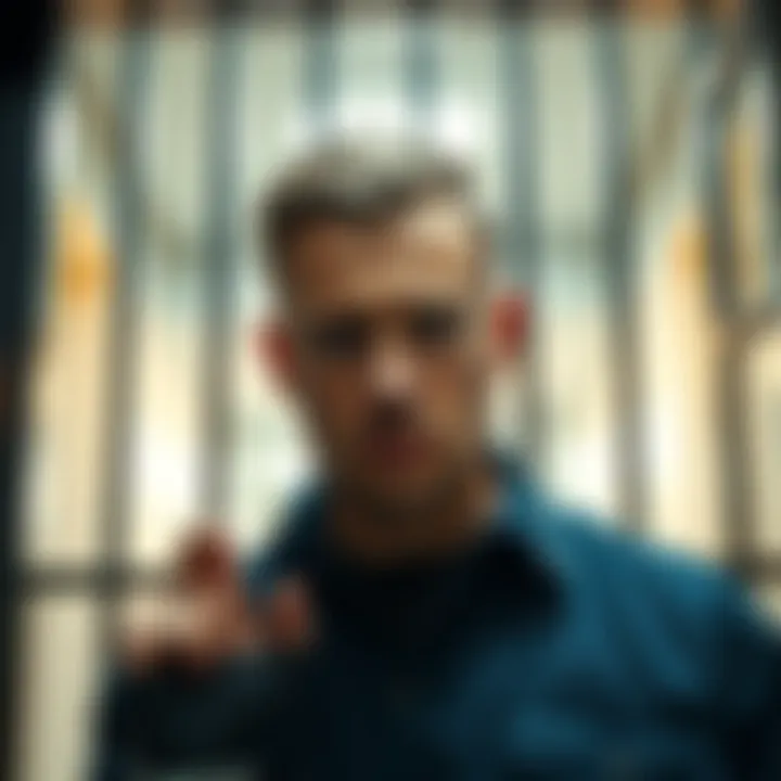 BitBoy Released from Jail Ben Armstrong, known as BitBoy, leaving a jail building after posting bail, looking serious.