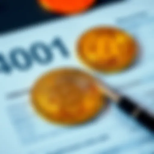 A graphic showing Bitcoin symbols alongside a 401(k) retirement plan document, illustrating the potential new investment options for retirement savings.