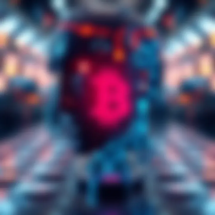 Concept of artificial intelligence making transactions with Bitcoin and stablecoins, symbolizing the future of payments.