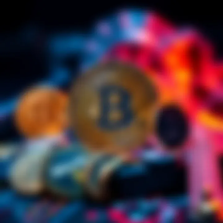 A visual representation showing Bitcoin leading over various altcoins, illustrating the debate on cryptocurrency investment choices.