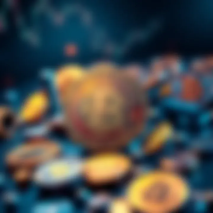 Graphic showing Bitcoin symbol with altcoin symbols around it, suggesting a conversation about their market trends