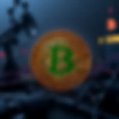 A graphic showing the Bitcoin logo with a question mark, symbolizing the search for new leadership and direction in cryptocurrency.