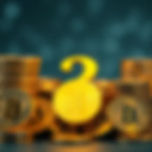 A collection of Bitcoin coins arranged around a question mark, symbolizing the ongoing debate about Bitcoin's value and challenges in 2026.