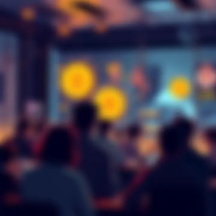 People engaging in a discussion about Bitcoin, sharing insights and asking questions.