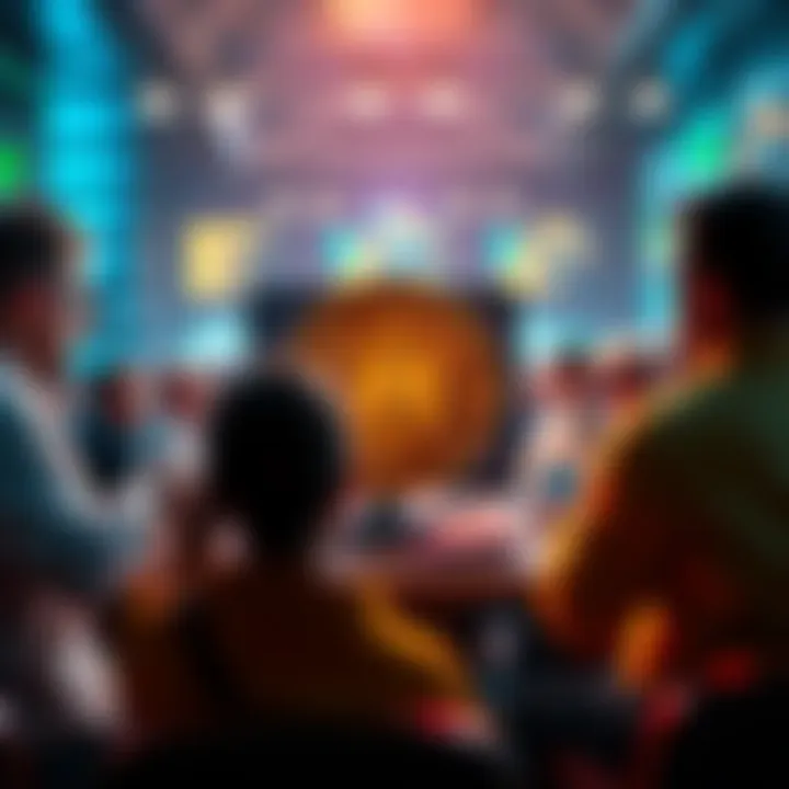 A group of people discussing Bitcoin in an online forum setting, sharing ideas and asking questions on a digital platform.
