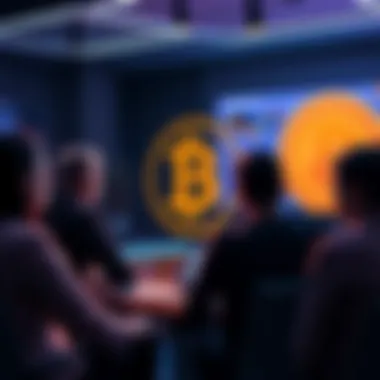 Group of people sharing insights about Bitcoin in an online forum setting