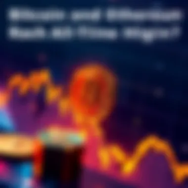A graph showing the price trends of Bitcoin and Ethereum over time with a focus on potential future high points.