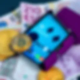 A selection of Bitcoin and Ethereum wallet apps displayed on a smartphone screen with British currency in the background.