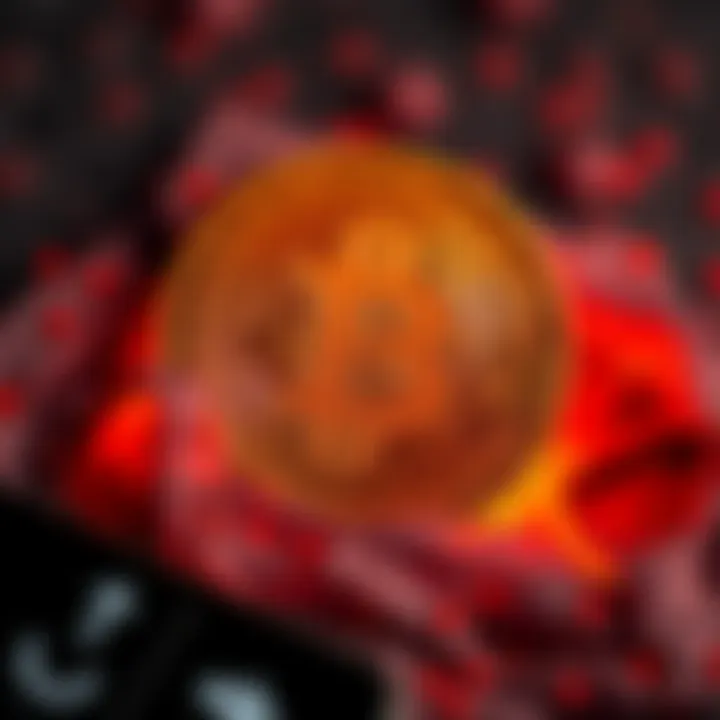 Bitcoin symbol with a question mark A Bitcoin symbol surrounded by a question mark, representing uncertainty about its future status.