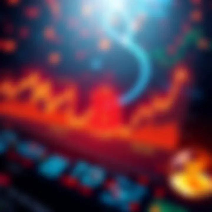 A visual graph showing Bitcoin's price fluctuations alongside key halving events, with symbols representing ETFs and institutional investments.