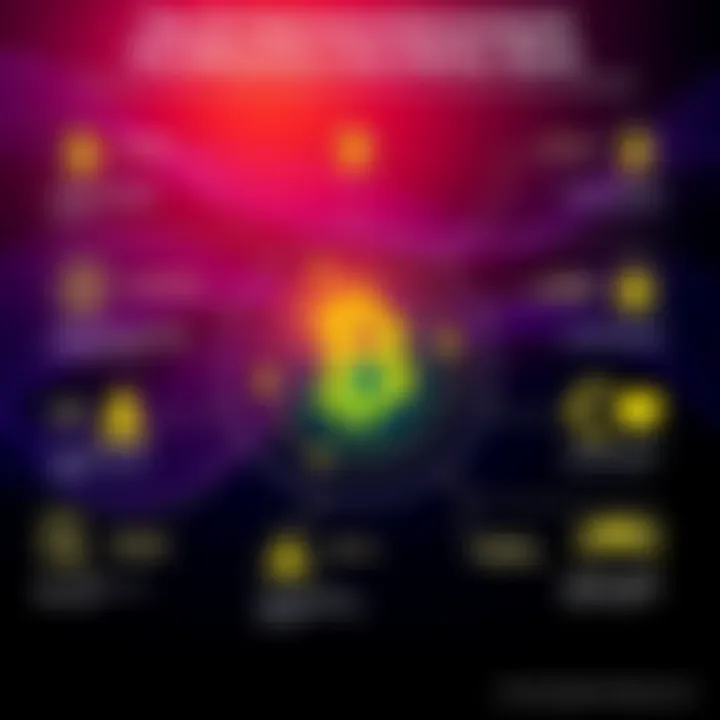 Graphic showing key Bitcoin improvement proposals with icons representing functionality, security, and scalability