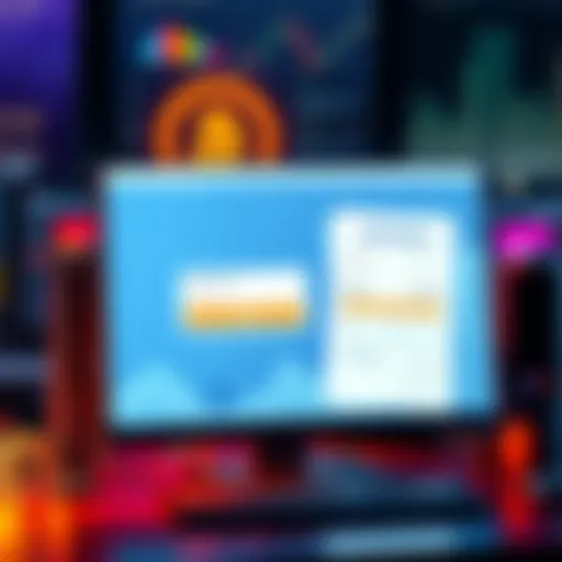 A computer screen displaying a Bitcoin payment option on a website with an invoice template next to it